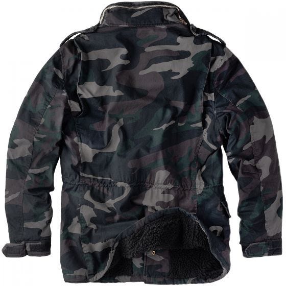 Surplus Paratrooper Winterjacke Black Camo Washed