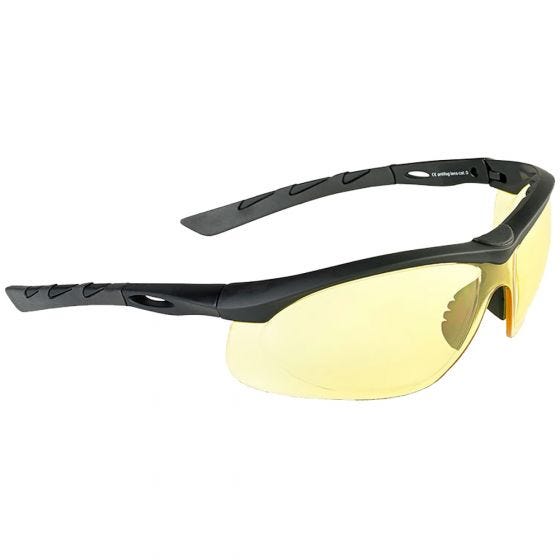 Swiss Eye Lancer Sonnenbrille mit Gläsern in Gelb / Gummigestell in Schwarz