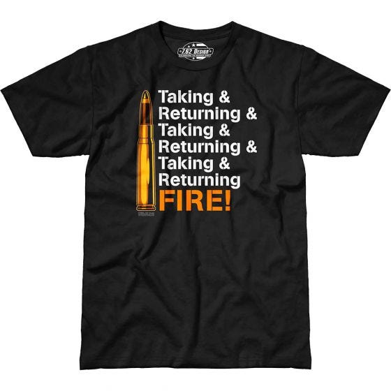 7.62 Design Returning Fire T-Shirt Schwarz