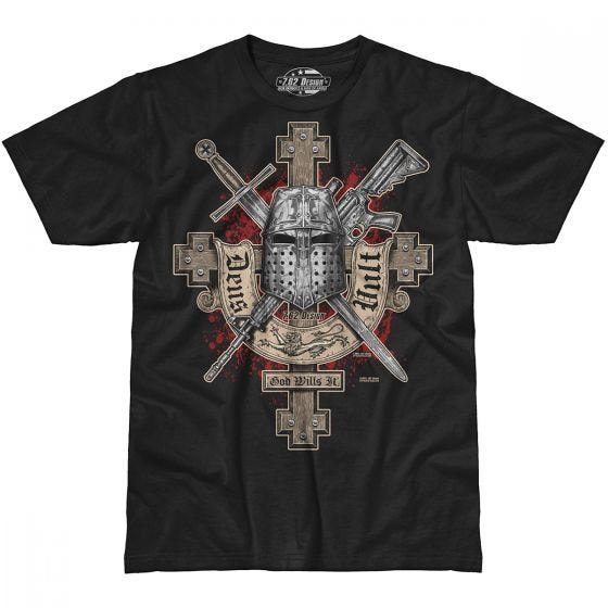 7.62 Design Deus Vult T-Shirt Schwarz