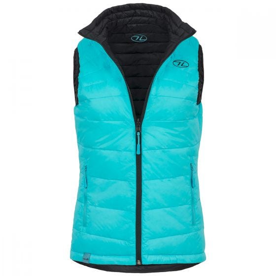 Highlander Womens Reversible Gilet Noir/Turquoise