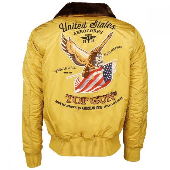 Mil-Tec Top Gun Flight Jacket Flying Tigers Jaune