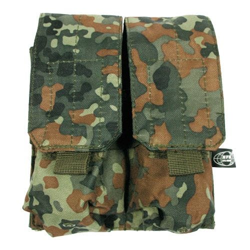 MFH M4/M16 Doppel-Magazintasche mit MOLLE-Befestigungssystem Flecktarn