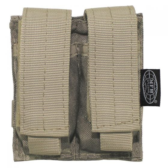 MFH 9mm Kleine Doppel-Magazintasche mit MOLLE-Befestigungssystem HDT Camo AU