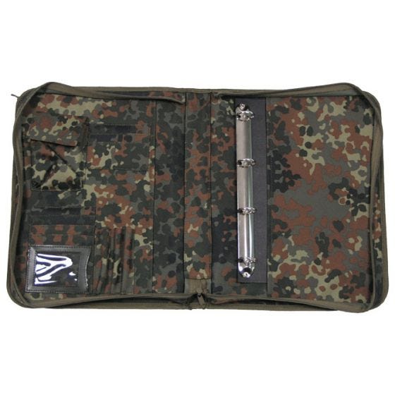 MFH De Luxe Schreibmappe mit Kartenhülle Flecktarn