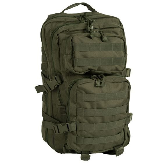 Mil-Tec US Assault Pack Large Einsatzrucksack mit MOLLE-Befestigungssystem Oliv