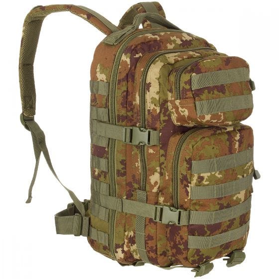 Mil-Tec US Assault Pack Small Einsatzrucksack mit MOLLE-Befestigungssystem Vegetato Woodland
