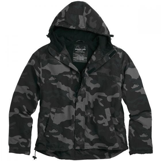 Surplus Windbreaker-Jacke mit Reißverschluss Black Camo