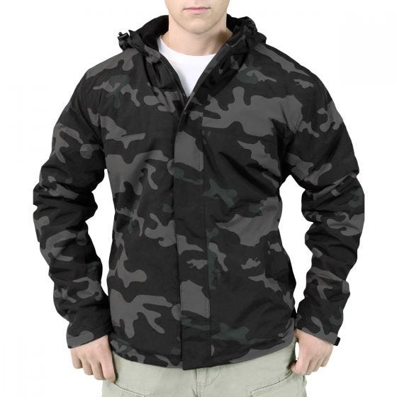 Surplus Windbreaker-Jacke mit Reißverschluss Black Camo