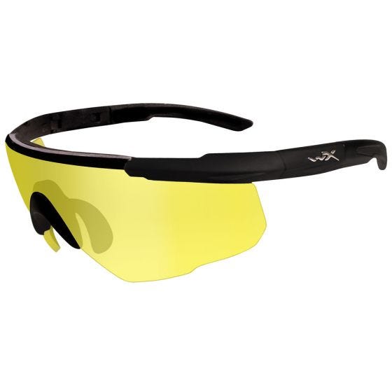 Wiley X Saber Advanced Schutzbrille - Glas in Pale Yellow / Gestell in Mattschwarz