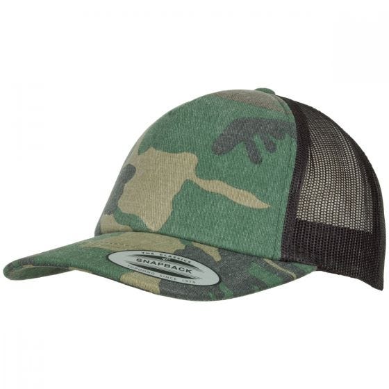 YP Camo Trucker Mütze - Woodland/Schwarz