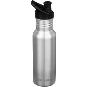 Klean Kanteen Classic 532 ml Trinkflasche mit Sport Cap - Brushed Stainless