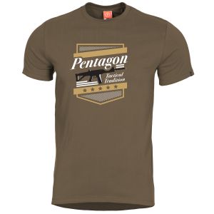 Pentagon Ageron T-Shirt mit ACR-Motiv Terra Brown
