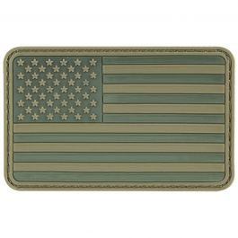 MFH 8x5 cm USA Patch Flagge 3-D Klett-Abzeichen Morale Patch Klett Fahne Oliv 