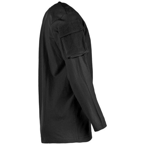 MFH US Mit Ärmeltaschen Langarm-Shirt - Schwarz