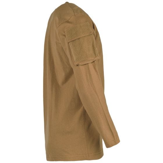 MFH US Mit Ärmeltaschen Langarm-Shirt - Coyote