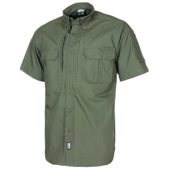 MFH Attack Teflonbeschichtet Kurzarmhemd RipStop - OD Green