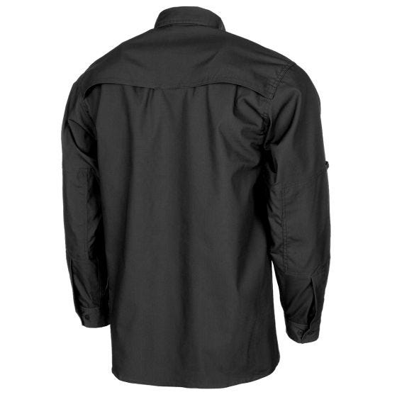 MFH Attack Teflonbeschichtet Langarm-Shirt RipStop - Schwarz