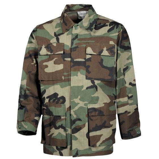 MFH US BDU Feldjacke Ripstop - Woodland Camo
