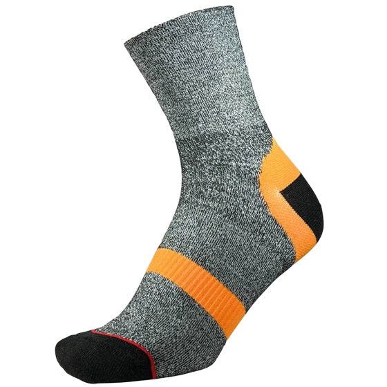 1000 Mile Approach Reprave Double Layer Socken - Charcoal Marl/Orange