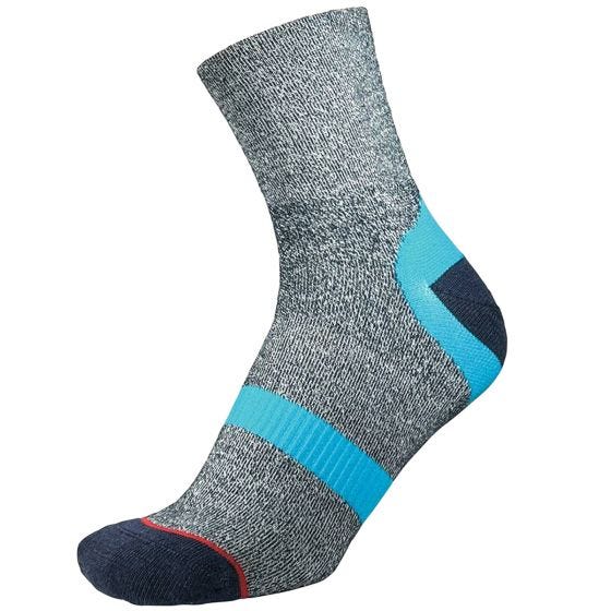 1000 Mile Approach Reprave Double Layer Socken - Navy Marl/Kingfisher