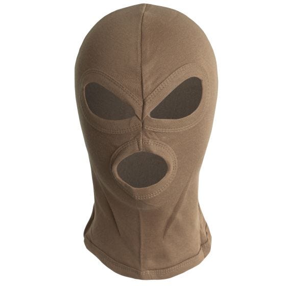 Mil-Tec 3 Hole Fiine-Tibbed Balaclava Coyote