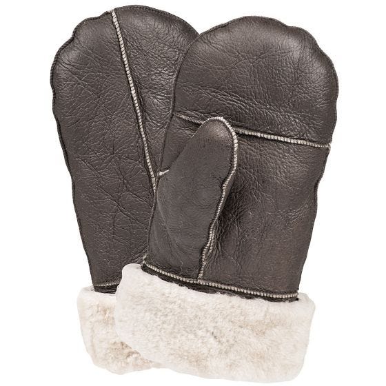 Mil-Tec US AF Leather B3 Mittens Marron