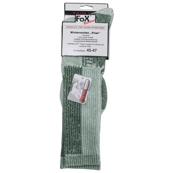Fox Outdoor Polar Winter Socken - Olivgrün/Weiß