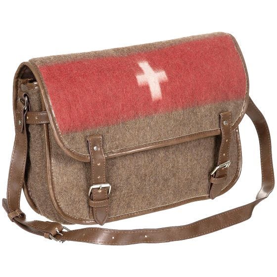 Pure Trash Swiss Faux Leather Straps Umhängetasche - Braun