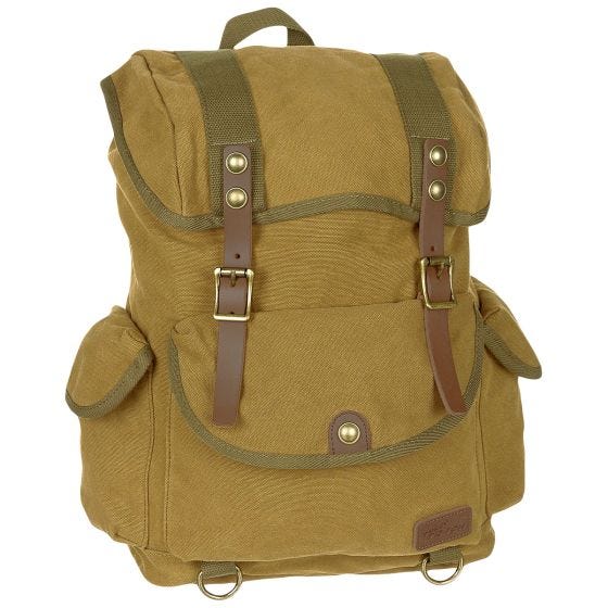 Pure Trash Canvas Backpack Marron