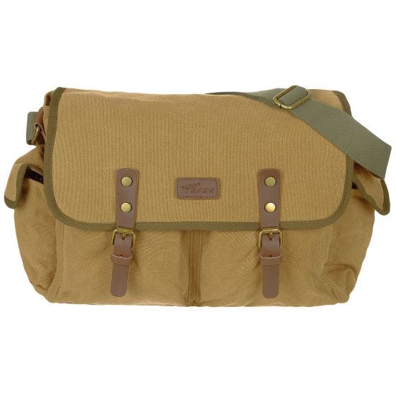Pure Trash Canvas Handbag Marron