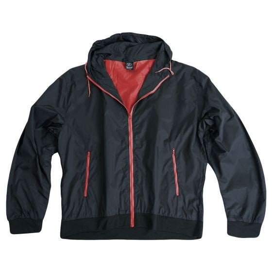 Brandit Stream Jacket Noir/Rouge