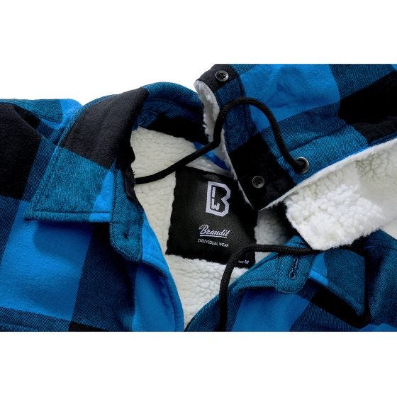 Brandit Lumber Hooded Jacke - Schwarz/Blau