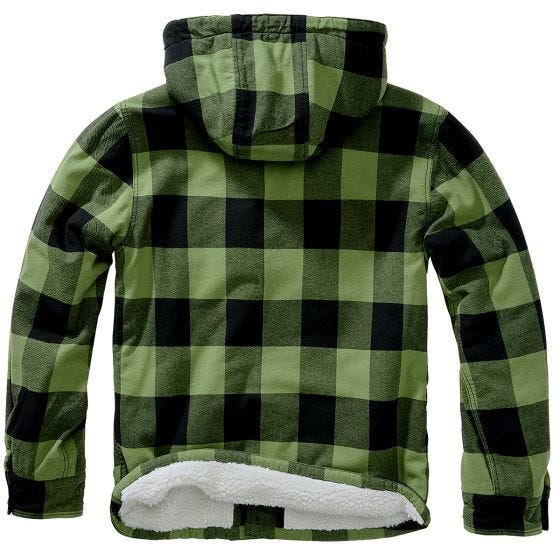 Brandit Lumber Hooded Jacke - Schwarz/Olivgrün