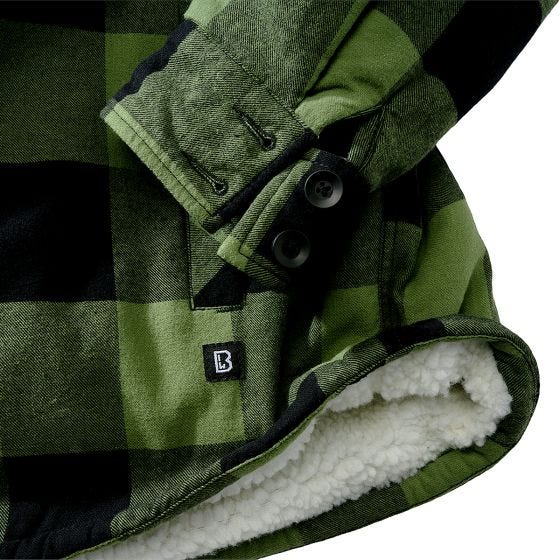 Brandit Lumber Hooded Jacke - Schwarz/Olivgrün