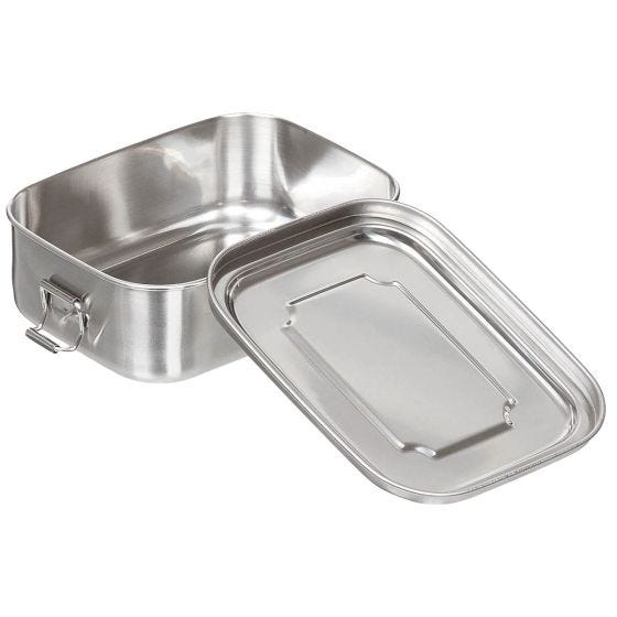 Fox Outdoor Stainless Steel Lunchbox 16x13x6.2cm