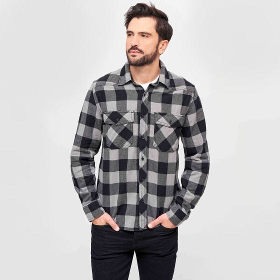 Brandit Karoshirt - Schwarz/Grau