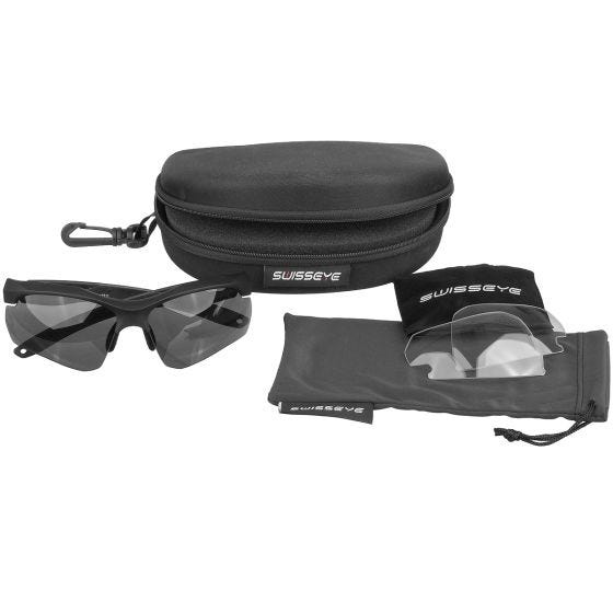 Swiss Eye Skyray Sonnenbrille mit Gläsern in Smoke + Klar / Gummigestell in Schwarz
