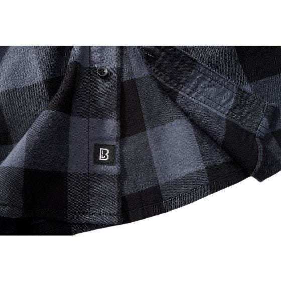 Brandit Half Sleeve Check Kurzarmhemd - Schwarz/Grau