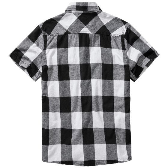 Brandit Half Sleeve Check Kurzarmhemd - Weiß/Schwarz