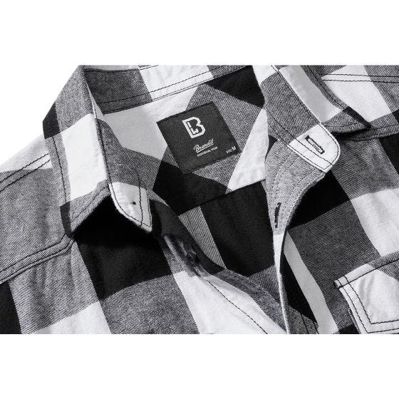 Brandit Half Sleeve Check Kurzarmhemd - Weiß/Schwarz
