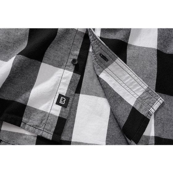 Brandit Half Sleeve Check Kurzarmhemd - Weiß/Schwarz