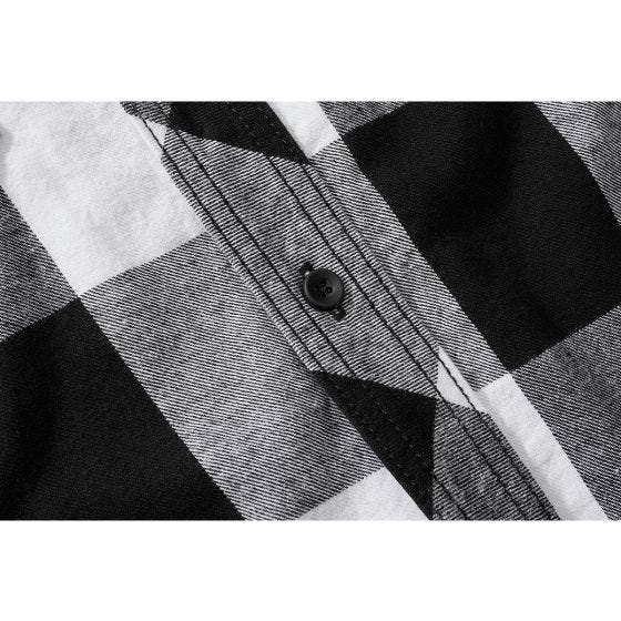 Brandit Half Sleeve Check Kurzarmhemd - Weiß/Schwarz