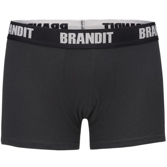 Brandit Boxershorts mit Logo 2er-Pack Woodland / Schwarz