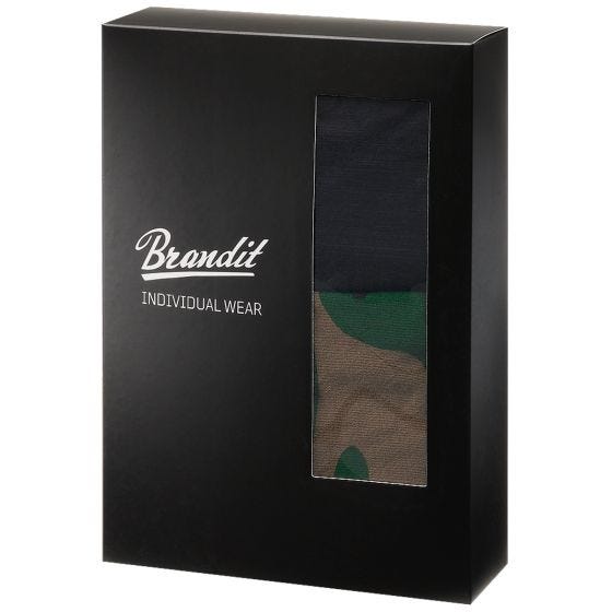 Brandit Boxershorts mit Logo 2er-Pack Woodland / Schwarz