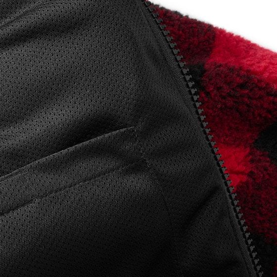 Brandit Teddyfleece Worker Jacke - Rot/Schwarz