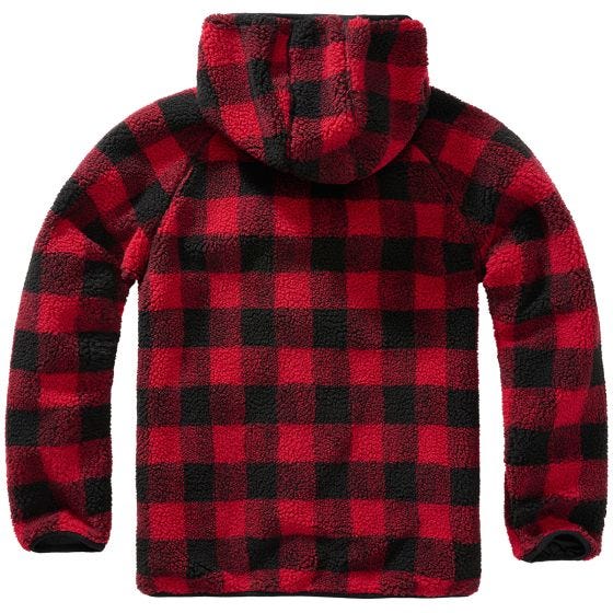 Brandit Teddyfleece Worker Jacke - Rot/Schwarz