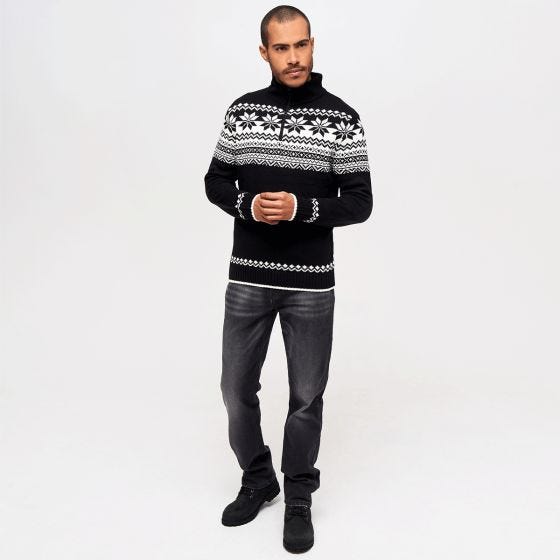 Brandit Norweger Pullover-Troyer - Schwarz