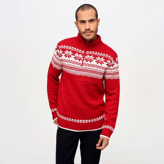 Brandit Norweger Pullover-Troyer - Rot