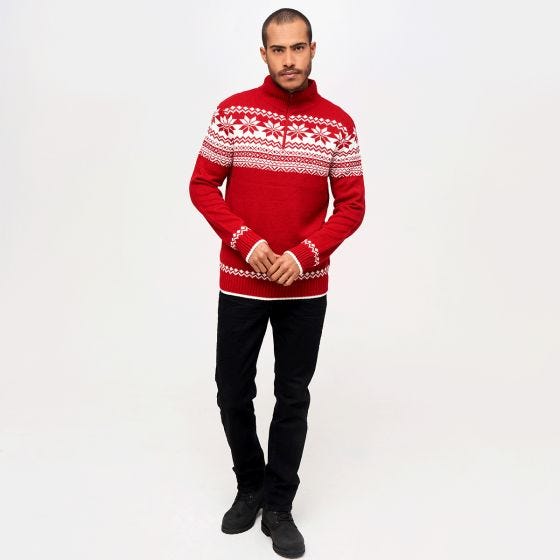 Brandit Norweger Pullover-Troyer - Rot